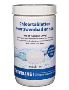 Interline chloortabletten 1 kg (200 gram)